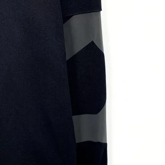 CM0084 Burberry Black Letter Print Cotton Round Neck Long Sleeve Sweatshirt XS